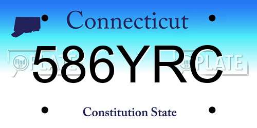 586YRC Connecticut License Plate