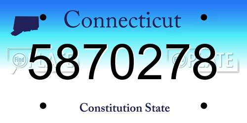5870278 Connecticut License Plate