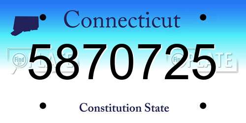 5870725 Connecticut License Plate