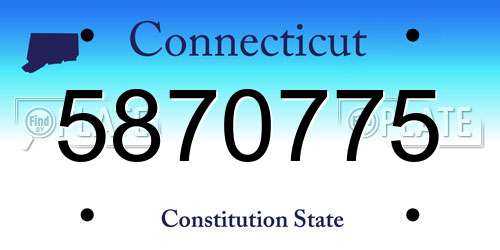 5870775 Connecticut License Plate
