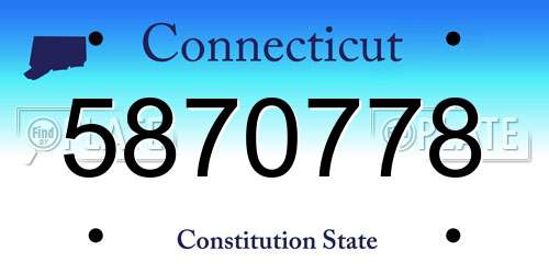 5870778 Connecticut License Plate