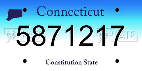 5871217 Connecticut License Plate