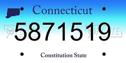 5871519 Connecticut License Plate