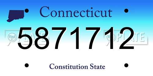 5871712 Connecticut License Plate