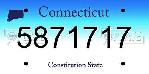 5871717 Connecticut License Plate