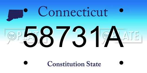 58731A Connecticut License Plate