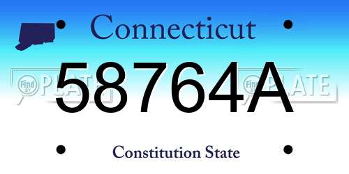 58764A Connecticut License Plate