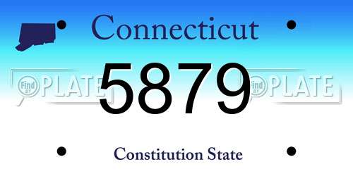 5879 Connecticut License Plate