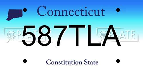 587TLA Connecticut License Plate