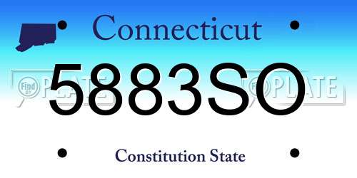 5883SO Connecticut License Plate