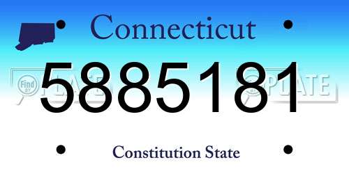 5885181 Connecticut License Plate