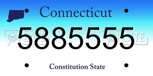 5885555 Connecticut License Plate