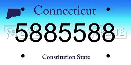 5885588 Connecticut License Plate