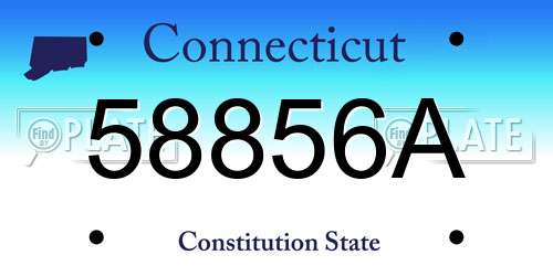 58856A Connecticut License Plate