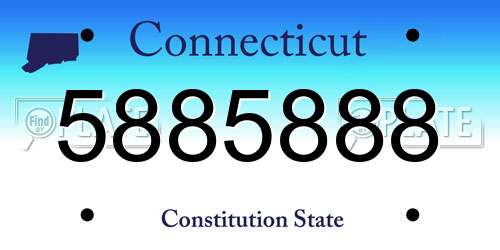 5885888 Connecticut License Plate