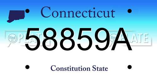 58859A Connecticut License Plate