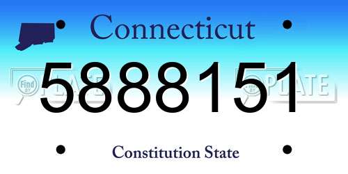 5888151 Connecticut License Plate