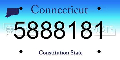 5888181 Connecticut License Plate