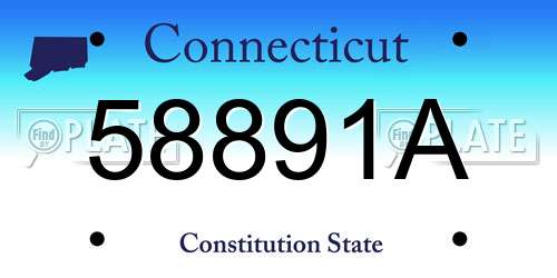 58891A Connecticut License Plate