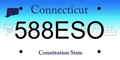 588ESO Connecticut License Plate