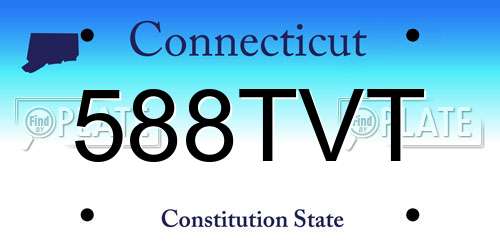 588TVT Connecticut License Plate