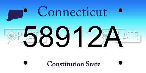 58912A Connecticut License Plate
