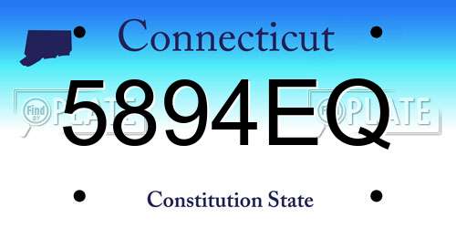 5894EQ Connecticut License Plate