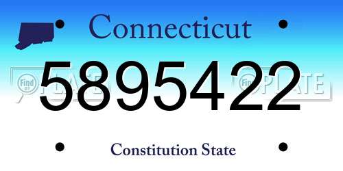 5895422 Connecticut License Plate
