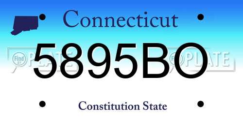 5895BO Connecticut License Plate