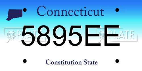 5895EE Connecticut License Plate