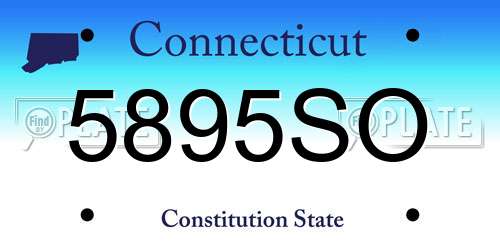 5895SO Connecticut License Plate