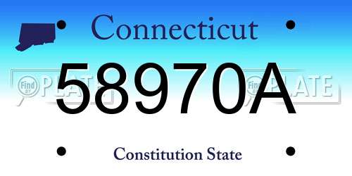 58970A Connecticut License Plate