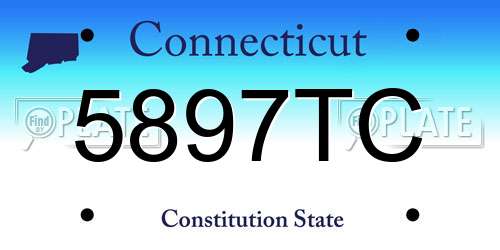 5897TC Connecticut License Plate