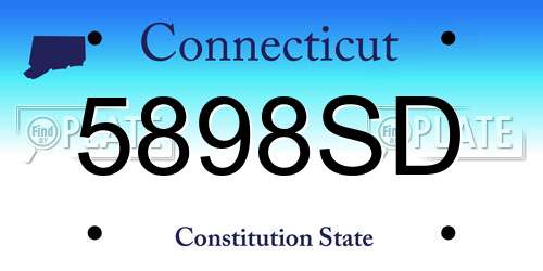 5898SD Connecticut License Plate