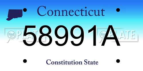 58991A Connecticut License Plate