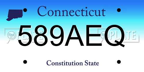 589AEQ Connecticut License Plate
