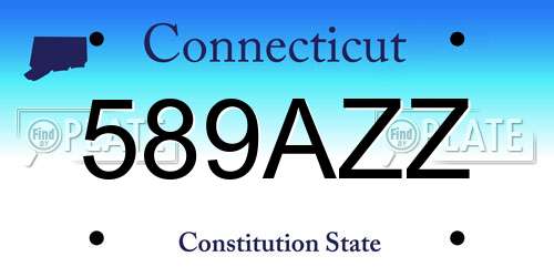 589AZZ Connecticut License Plate