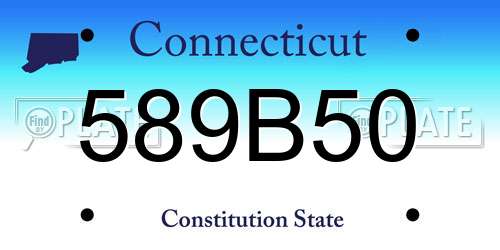 589B50 Connecticut License Plate