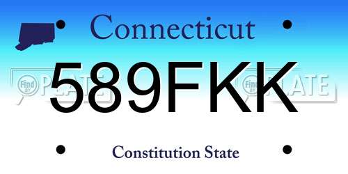 589FKK Connecticut License Plate