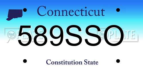 589SSO Connecticut License Plate