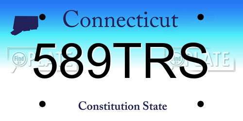 589TRS Connecticut License Plate