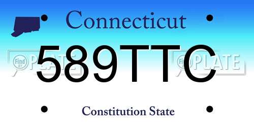 589TTC Connecticut License Plate