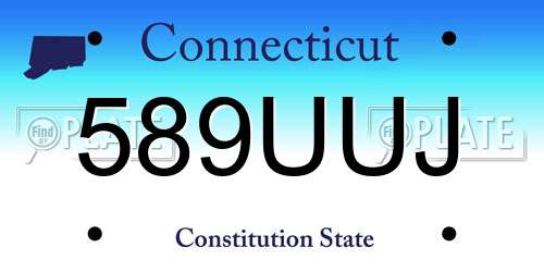 589UUJ Connecticut License Plate