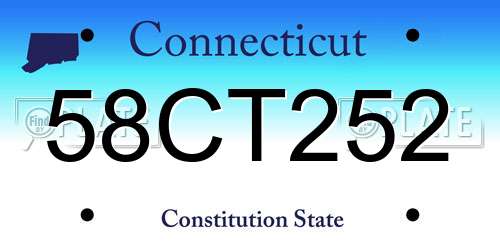 58CT252 Connecticut License Plate