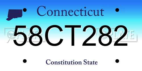 58CT282 Connecticut License Plate