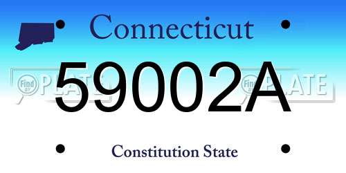59002A Connecticut License Plate