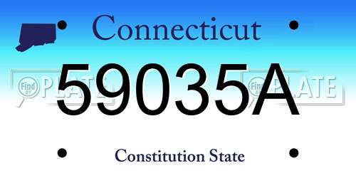 59035A Connecticut License Plate