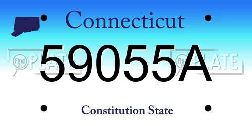 59055A Connecticut License Plate