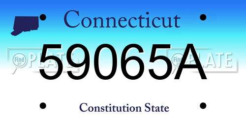 59065A Connecticut License Plate