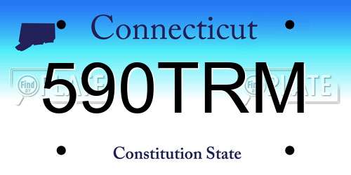 590TRM Connecticut License Plate